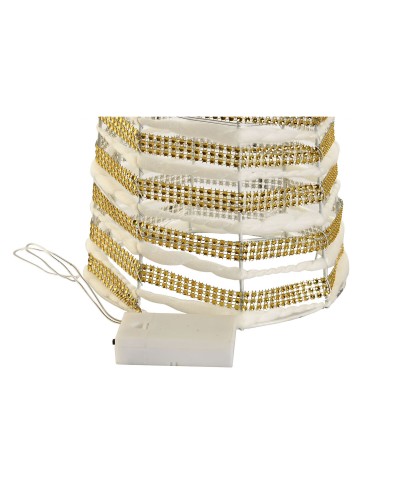 DKD Home Decor - White and Gold Christmas Decoration, 3 Pieces (20 x 20 x 80 cm)
